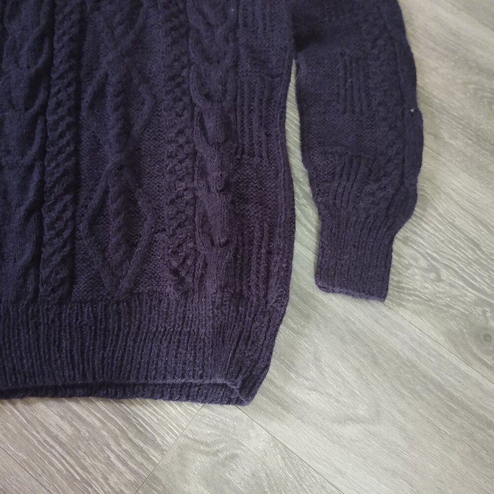 NWT Gamboa Alpaca Sweater for Men Hand Knitted Cabled Sweater - Picture 4 of 12